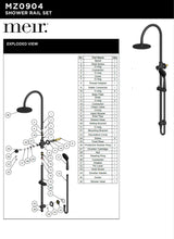 Load image into Gallery viewer, Meir Shower Rail Combo Elenni
