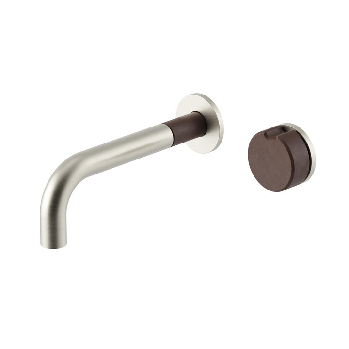 Meir X Nood Co. Alchemy Series Progressive Wall Mixer Set - Champagne x Lilly Pilly - Brushed Nickel