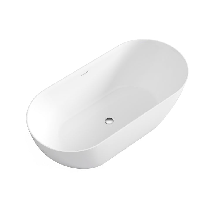 Attica Manolo 1530 Matte White Bath with Overflow