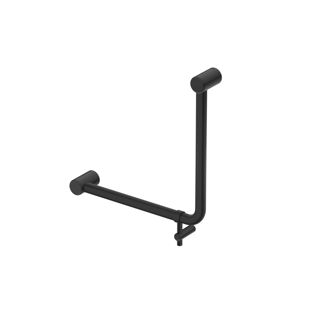 Mica Care Grab Rail - Curved 90 Degree - 450x450mm - Black