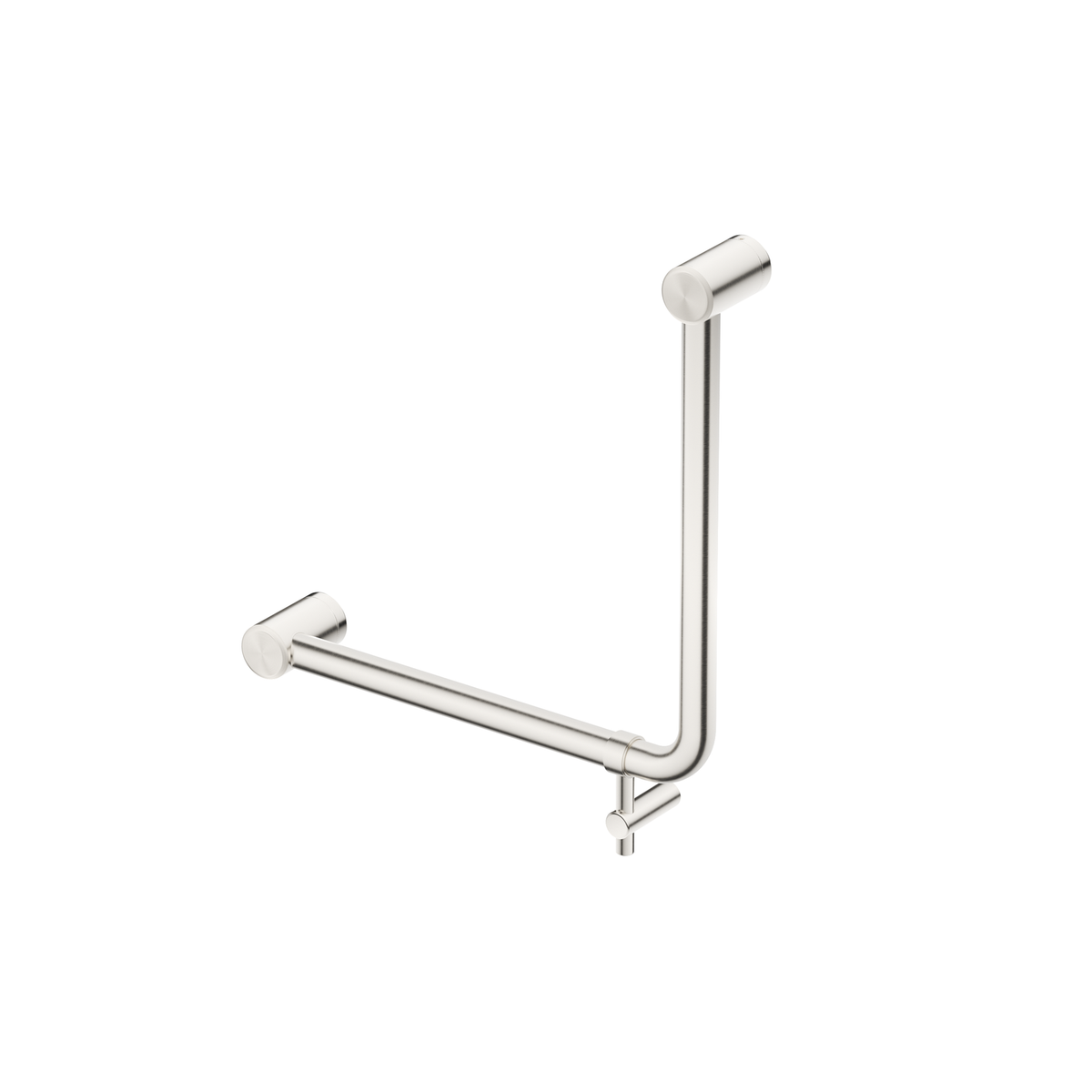 Mica Care Grab Rail - Curved 90 Degree - 450x450mm - Brushed Nickel