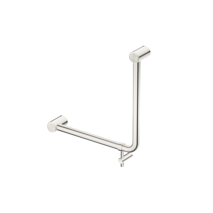 Mica Care Grab Rail - Curved 90 Degree - 450x450mm - Brushed Nickel