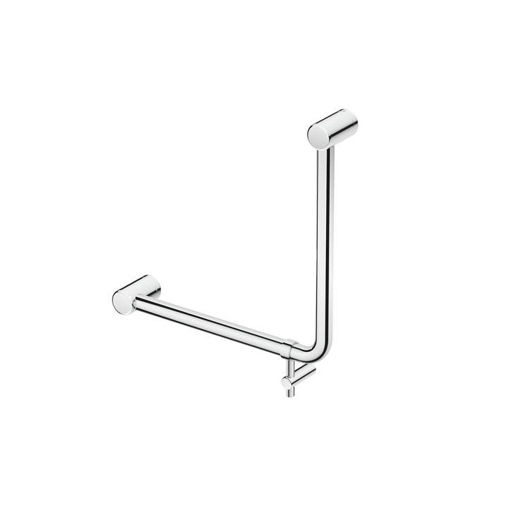 Mica Care Grab Rail - Curved 90 Degree - 450x450mm - Chrome
