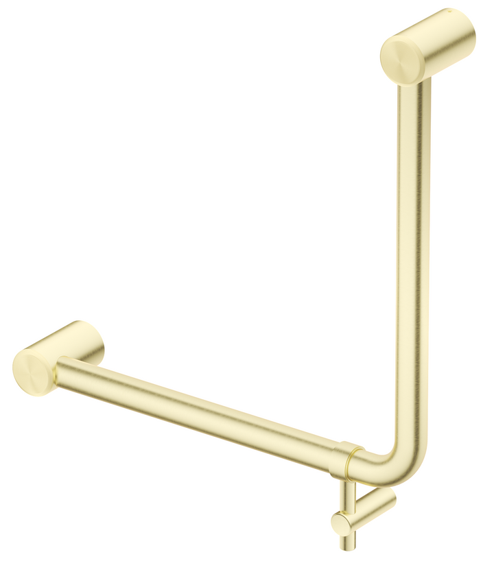 Mica Care Grab Rail - Curved 90 Degree - 450x450mm - French Gold