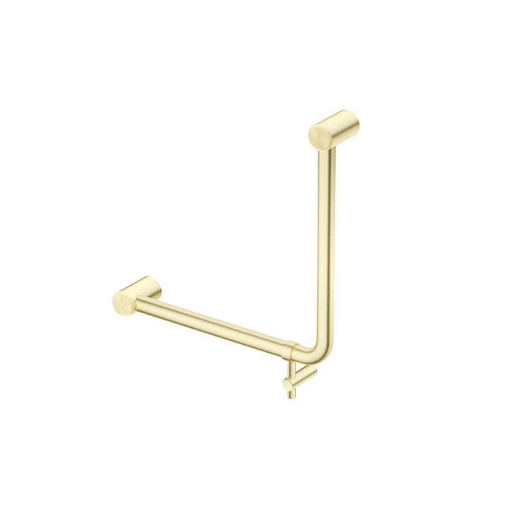Mica Care Grab Rail - Curved 90 Degree - 450x450mm - French Gold