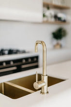 Load image into Gallery viewer, Lavello Kitchen Sink - One and Half Bowl 670 x 440 - PVD Brushed Bronze Gold Meir
