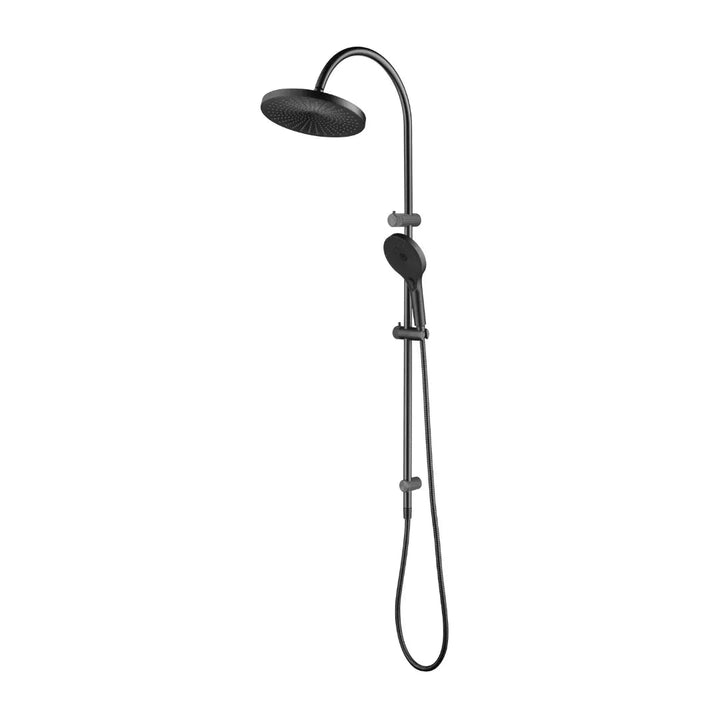 Mica Fluted Gooseneck Dual Shower Rail