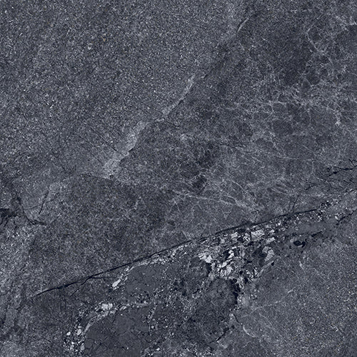 Agathos Anthracite Porcelain Tile tile face, 600 x 600 mm