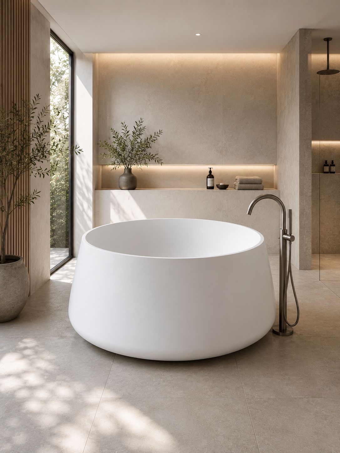 Arlo freestanding bath — bathroom lifestyle