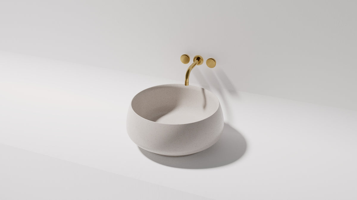 Arlo above counter basin, side view