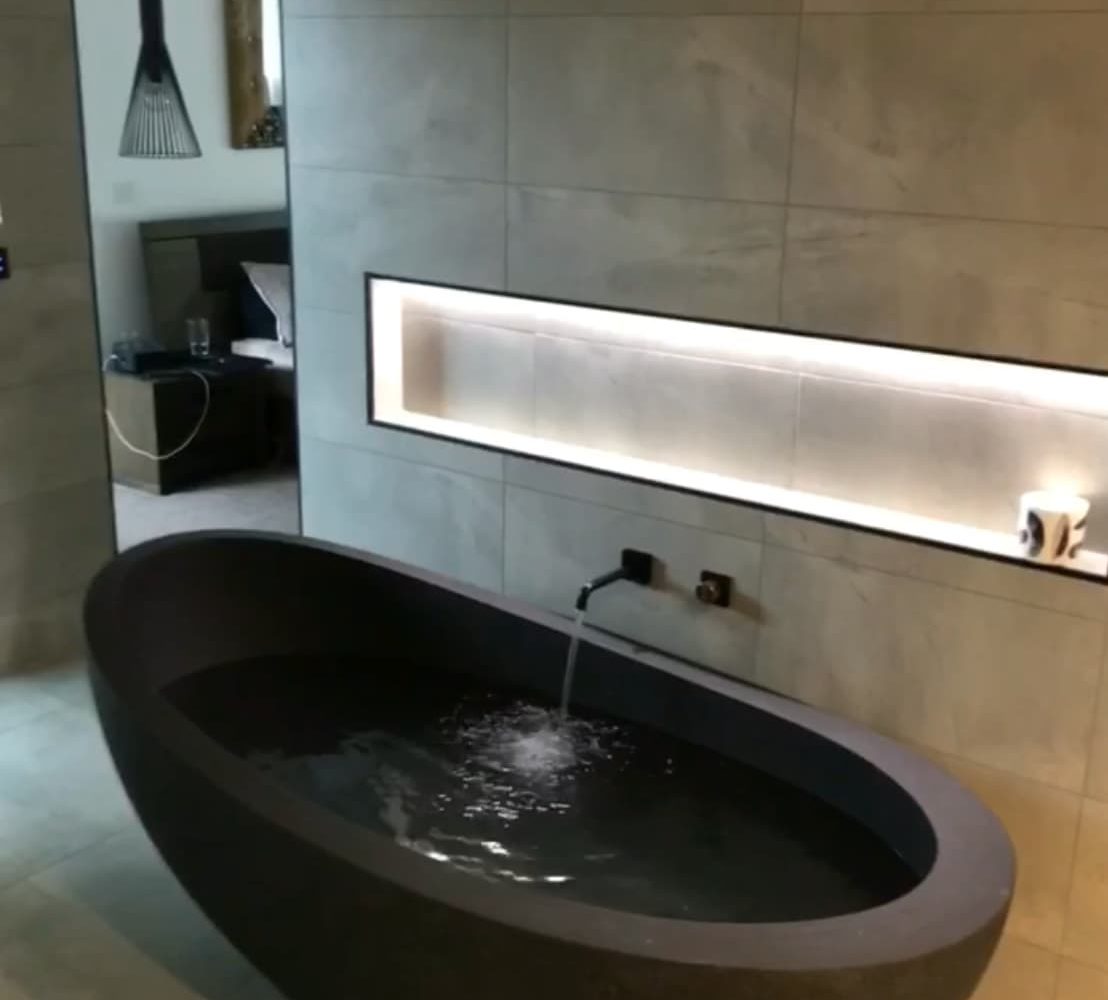 Autumn freestanding bath — bathroom lifestyle