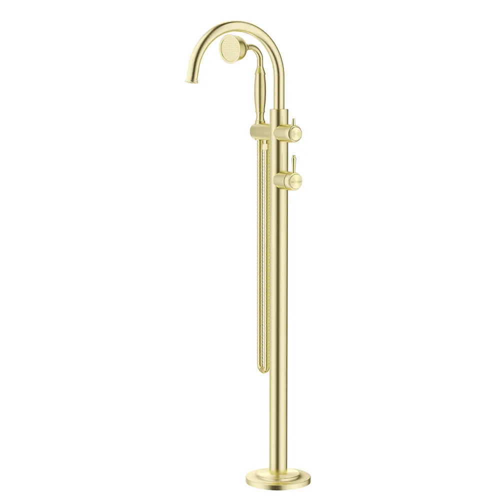 Mica Heritage Freestanding Bath Mixer with Hand Shower