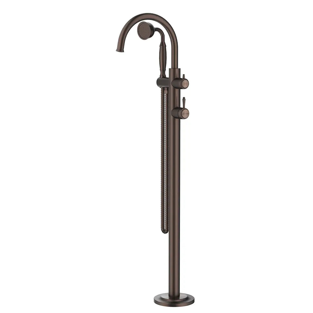 Mica Heritage Freestanding Bath Mixer with Hand Shower