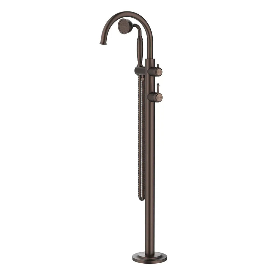 Mica Heritage Freestanding Bath Mixer with Hand Shower