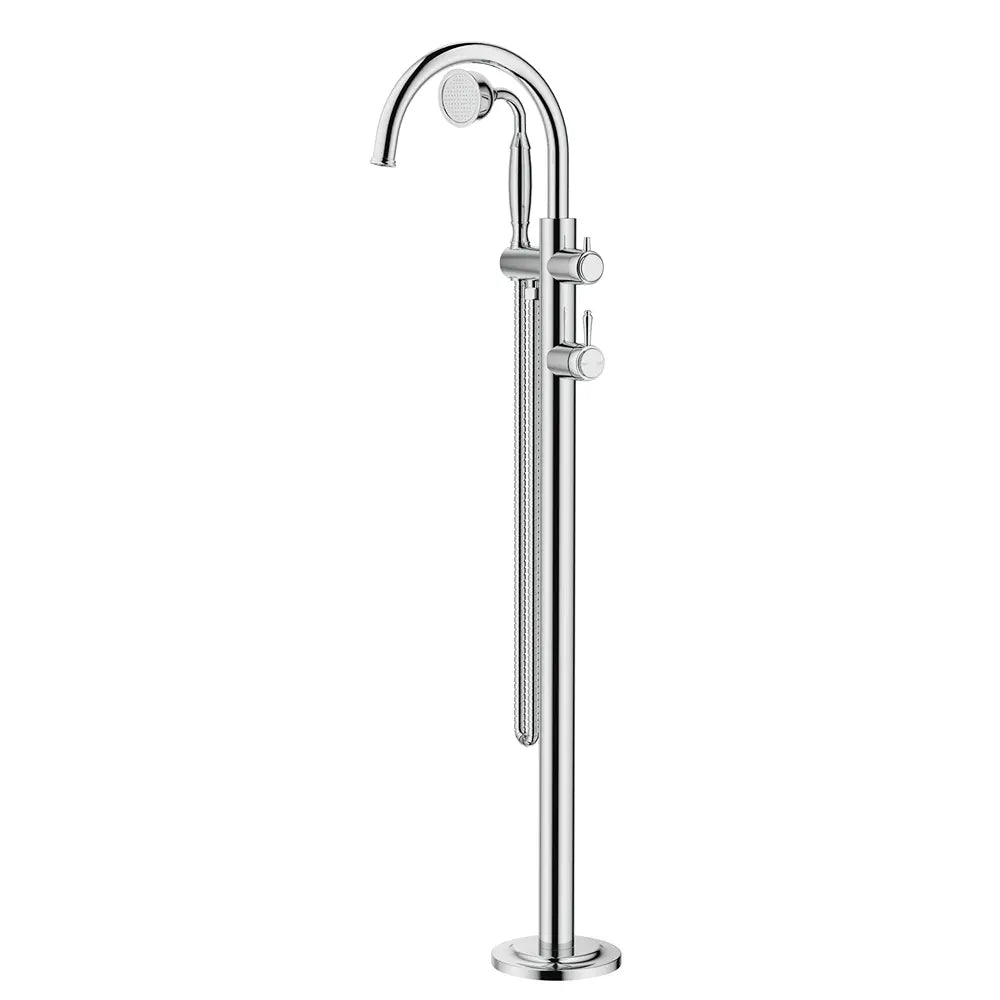 Mica Heritage Freestanding Bath Mixer with Hand Shower