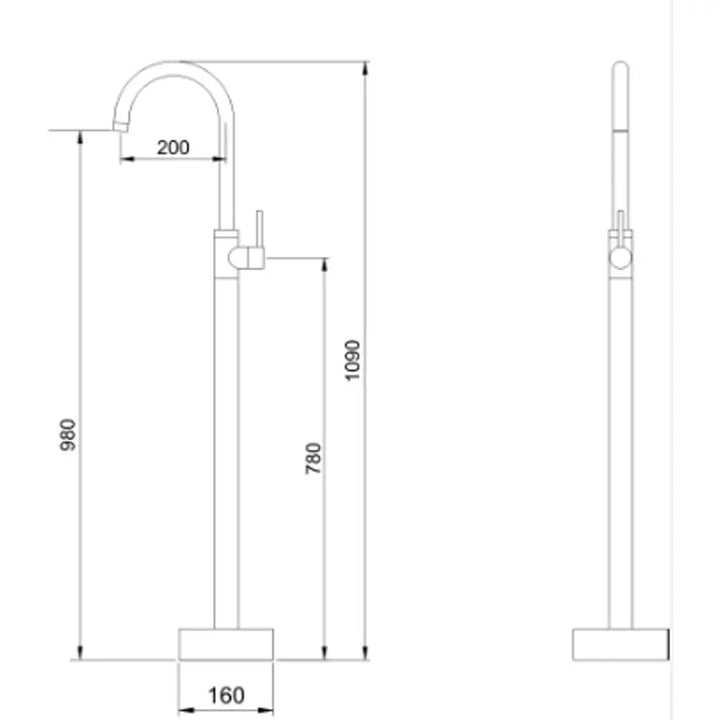 Mica Freestanding Bath Mixer
