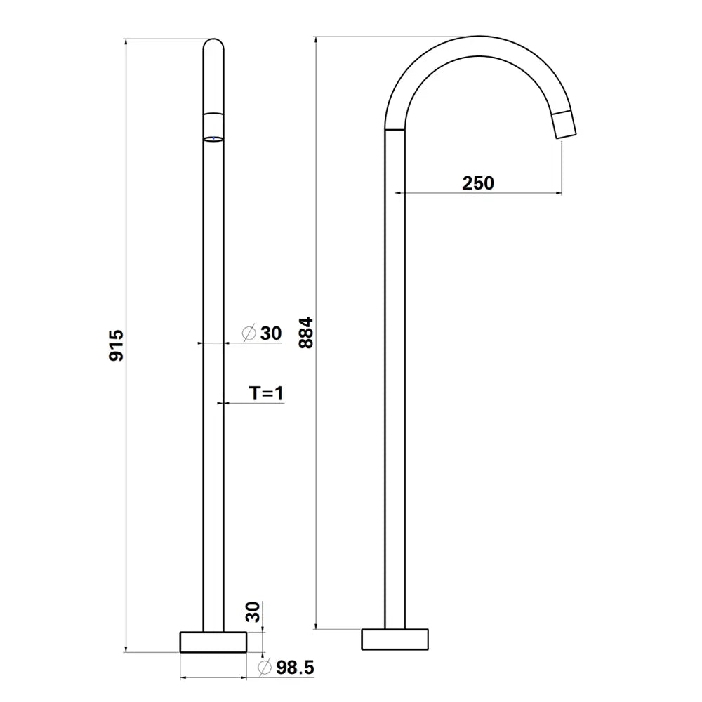 Mica Freestanding Bath Spout
