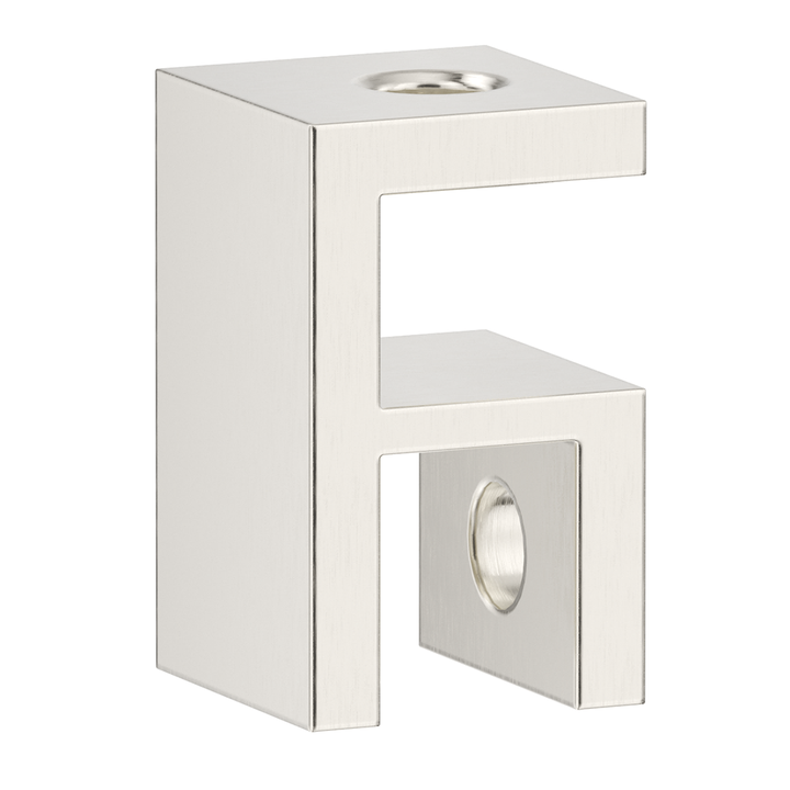 Shower Screen Top Plate Bracket - Brushed Nickel