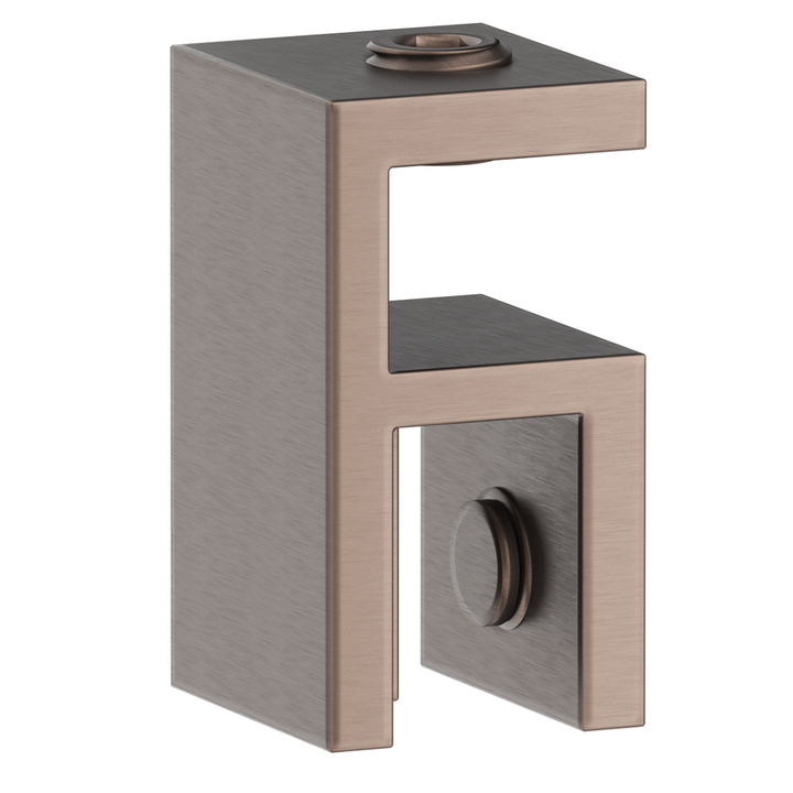 Shower Screen Top Plate Bracket - Dusk Bronze