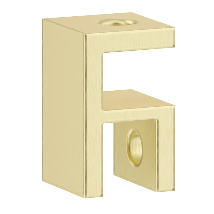 Shower Screen Top Plate Bracket - French Gold