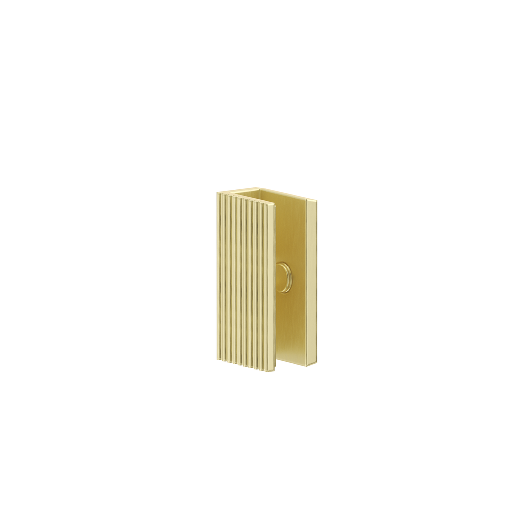 Shower Screen Wall Bracket - Fluted - French Gold