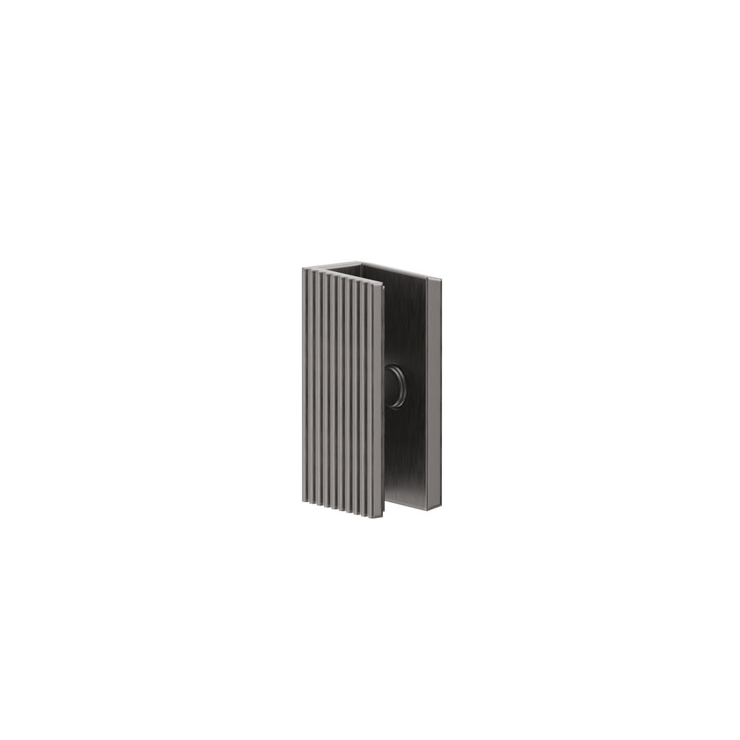 Shower Screen Wall Bracket - Fluted - Gunmetal