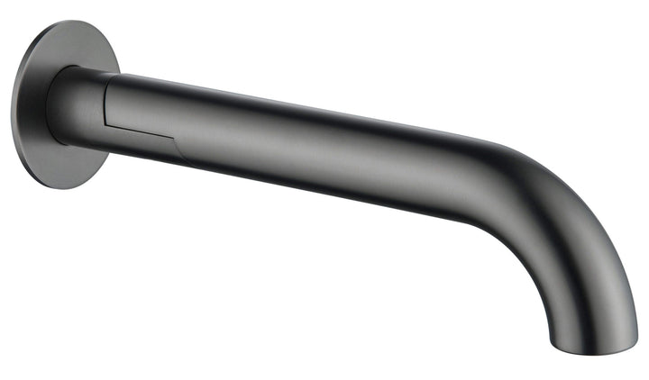 Mica Swivel Bath Spout - Curved - Brushed Gunmetal