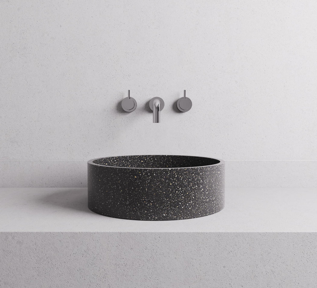 Bella basin — Black terrazzo lifestyle