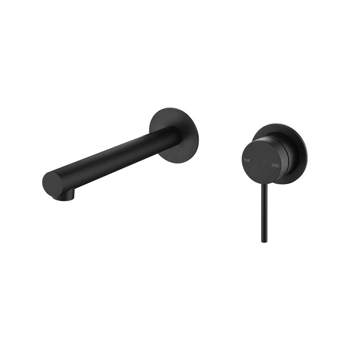 Mica Wall Basin/Bath Mixer - Straight Spout - 2P - TRIM KIT ONLY - Black