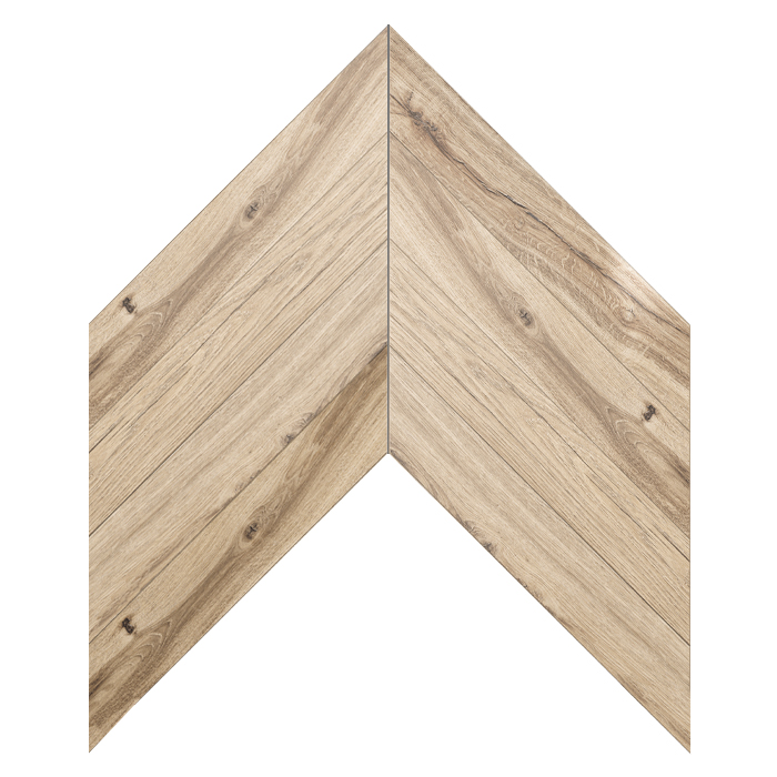 Bona Chevron XL Honey Timber Look Porcelain Tile tile face, 850 x 150 mm