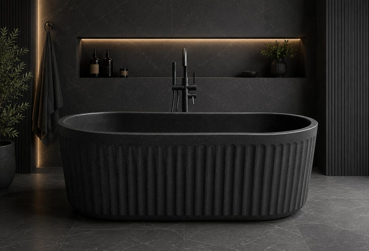 Briza freestanding bath — tub lifestyle
