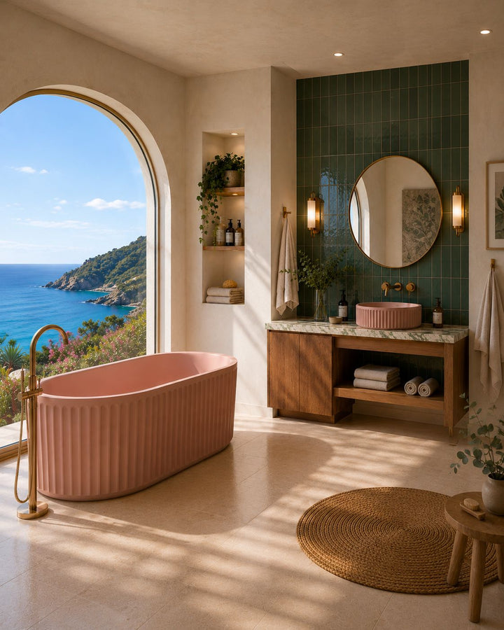 Briza freestanding bath — tub lifestyle