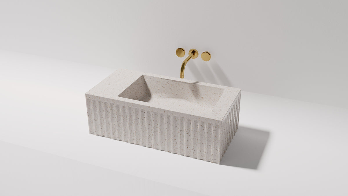Briza Wall Hung basin — 600 side view