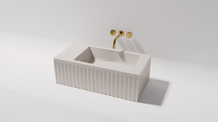 Briza Wall Hung basin — 600 side view