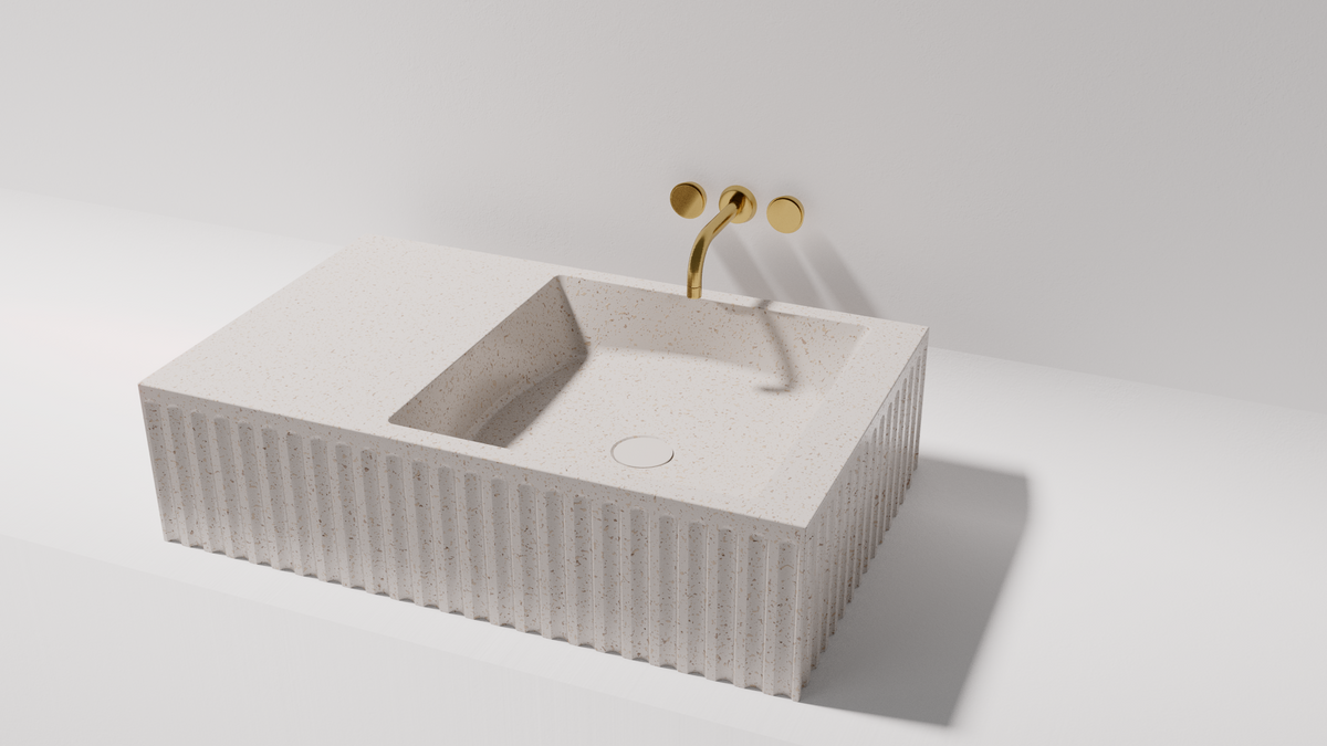 Briza Wall Hung basin — 750 side view