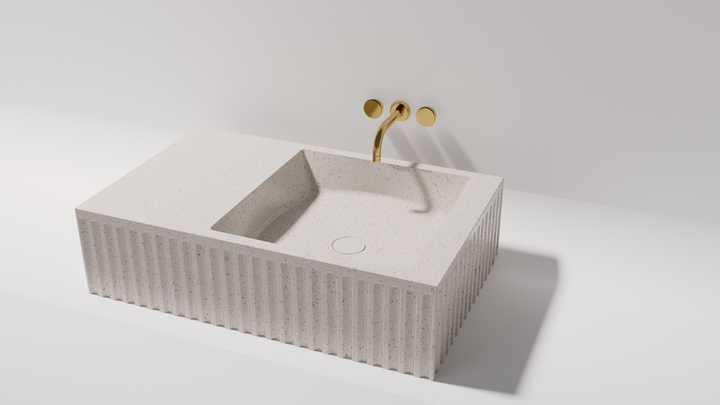 Briza Wall Hung basin — 750 side view