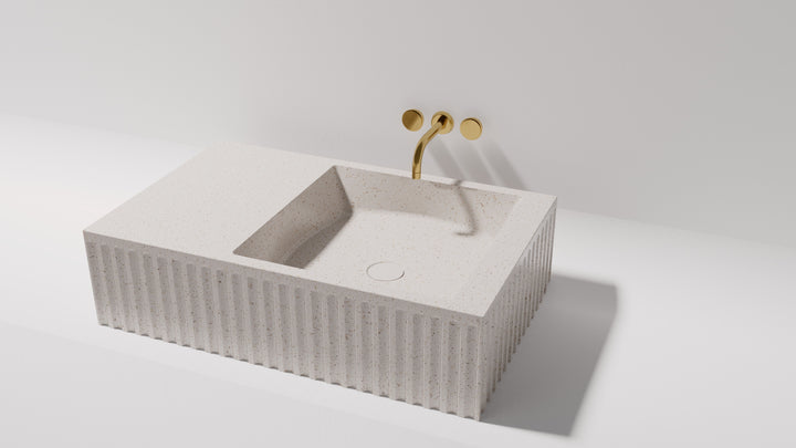 Briza Wall Hung basin — 750 side view