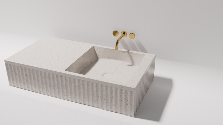 Briza Wall Hung basin — 900 side view