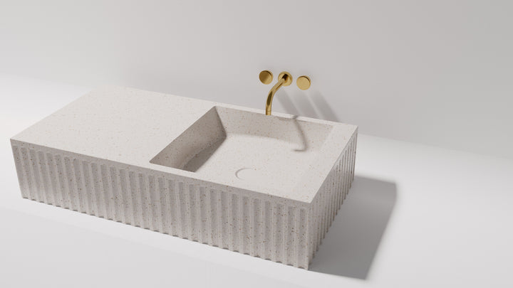 Briza Wall Hung basin — 900 side view