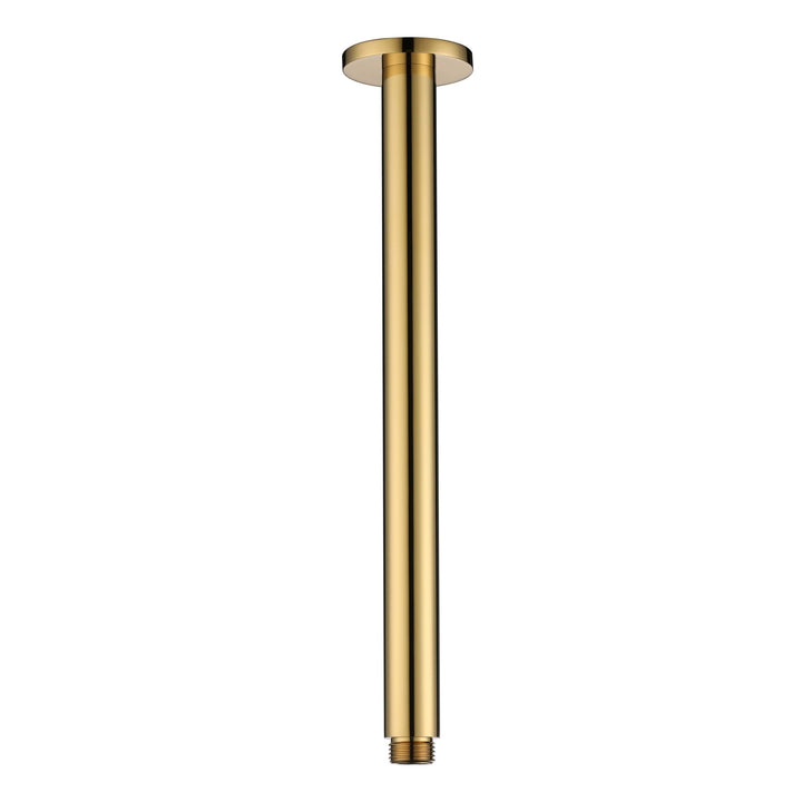 Round Ceiling Shower Arm 300mm - Polished Brass (CAR016PB)