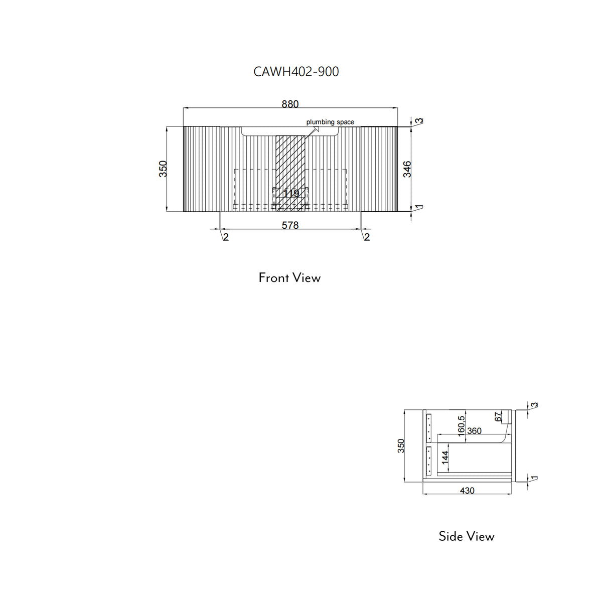 Petra Mark II Wall Hung 900mm gallery