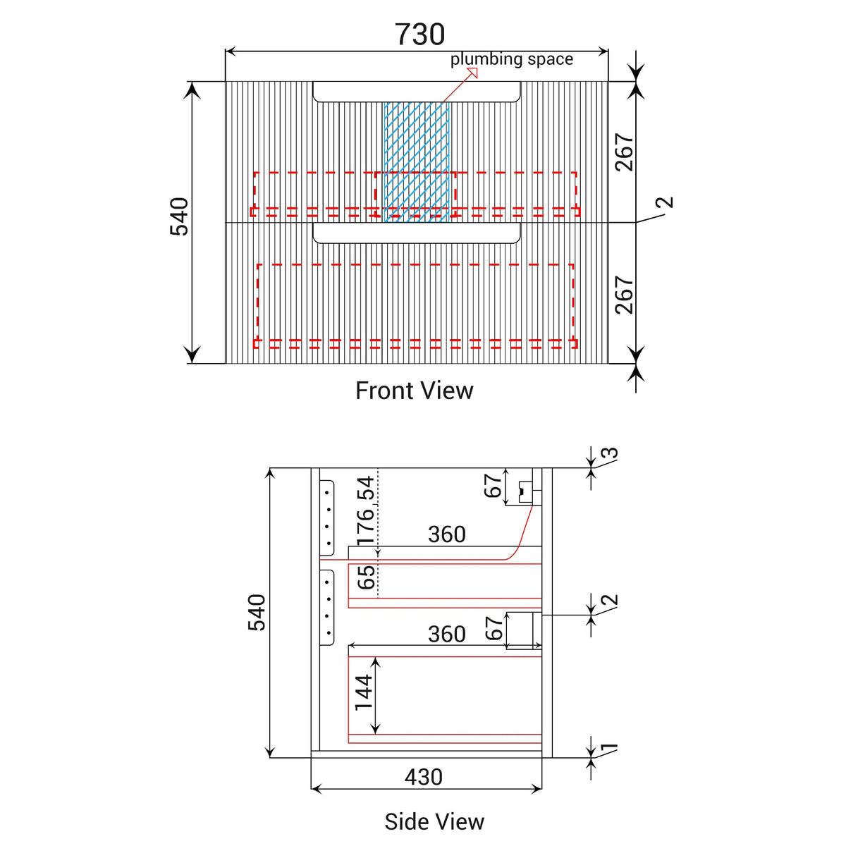 Verona Mark II Wall Hung 750MM — Aulic CAWH412