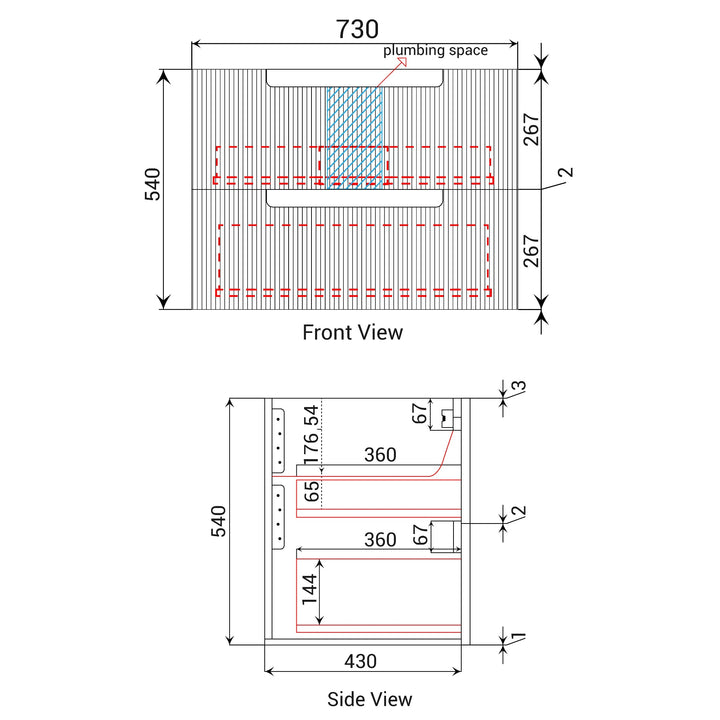 Verona Mark II Wall Hung 750MM — Aulic CAWH412