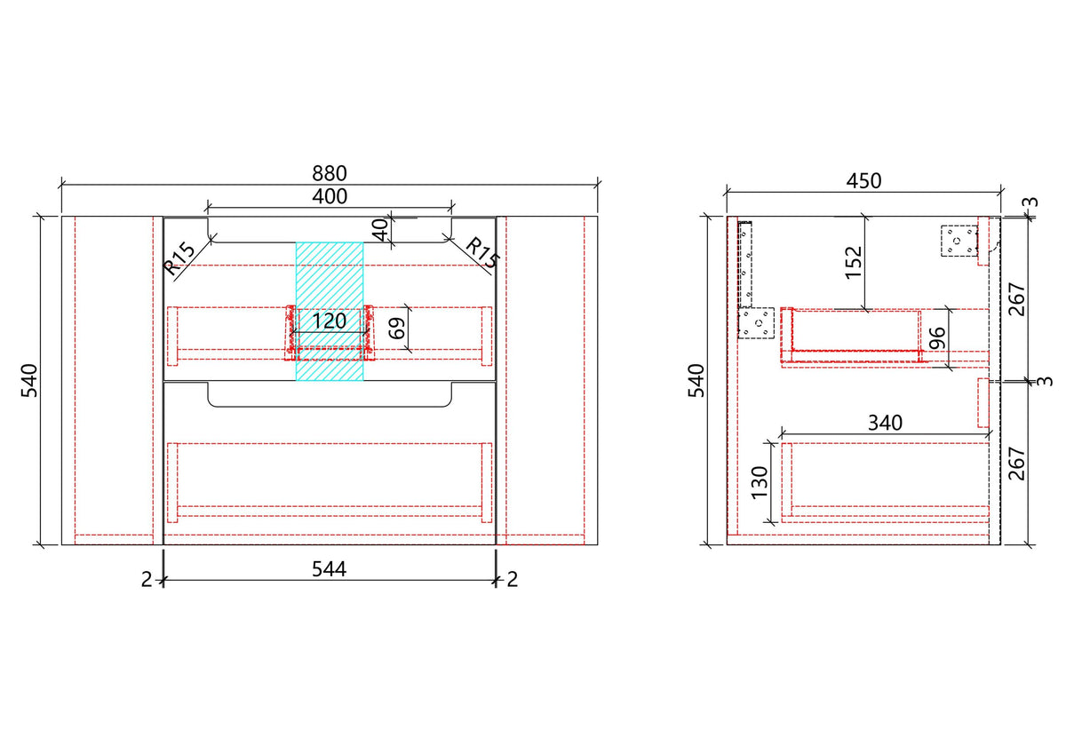 Curva Wall Hung 900mm - product photo 4