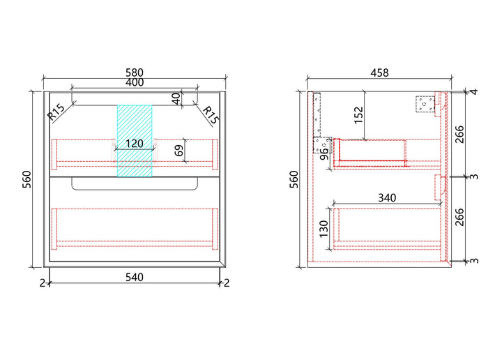 Flauto Wall Hung 600mm gallery