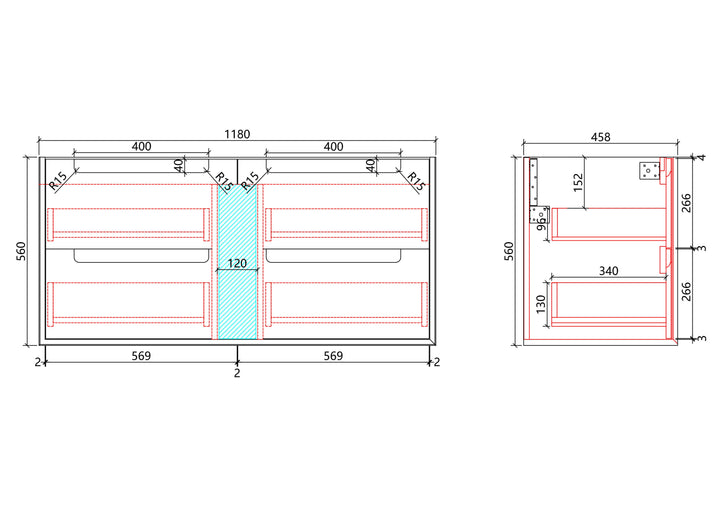 Moreno Wall Hung 1200mm gallery
