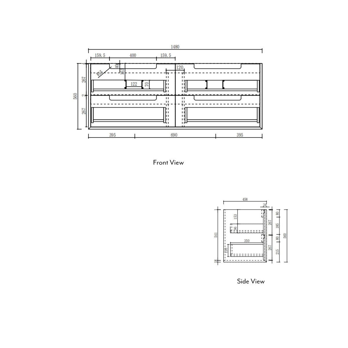 Moreno Wall Hung 1500mm gallery