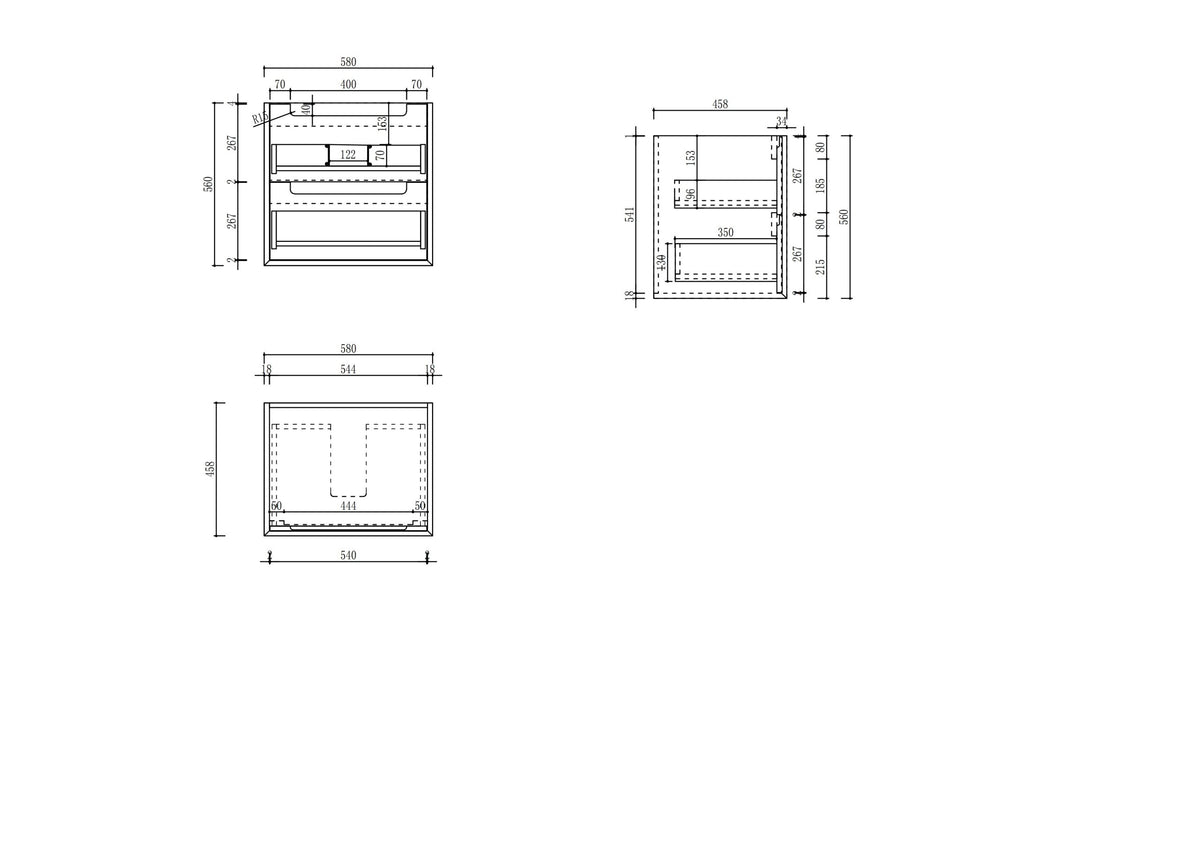 Ainsley Wall Hung 600mm - product photo 3