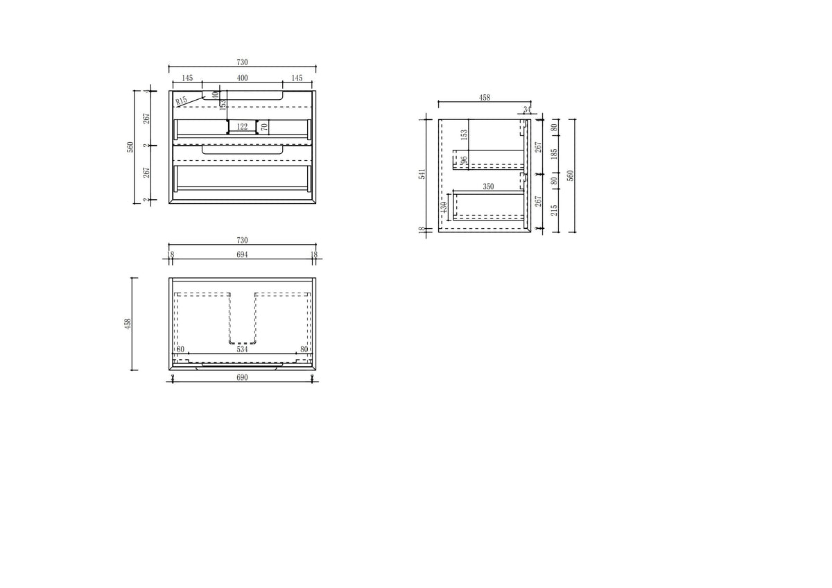 Ainsley Wall Hung 750mm gallery
