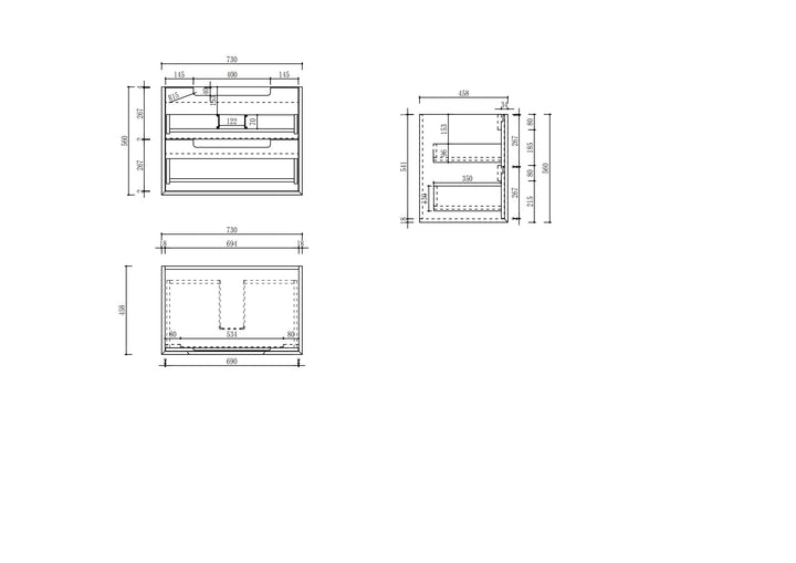 Ainsley Wall Hung 750mm gallery